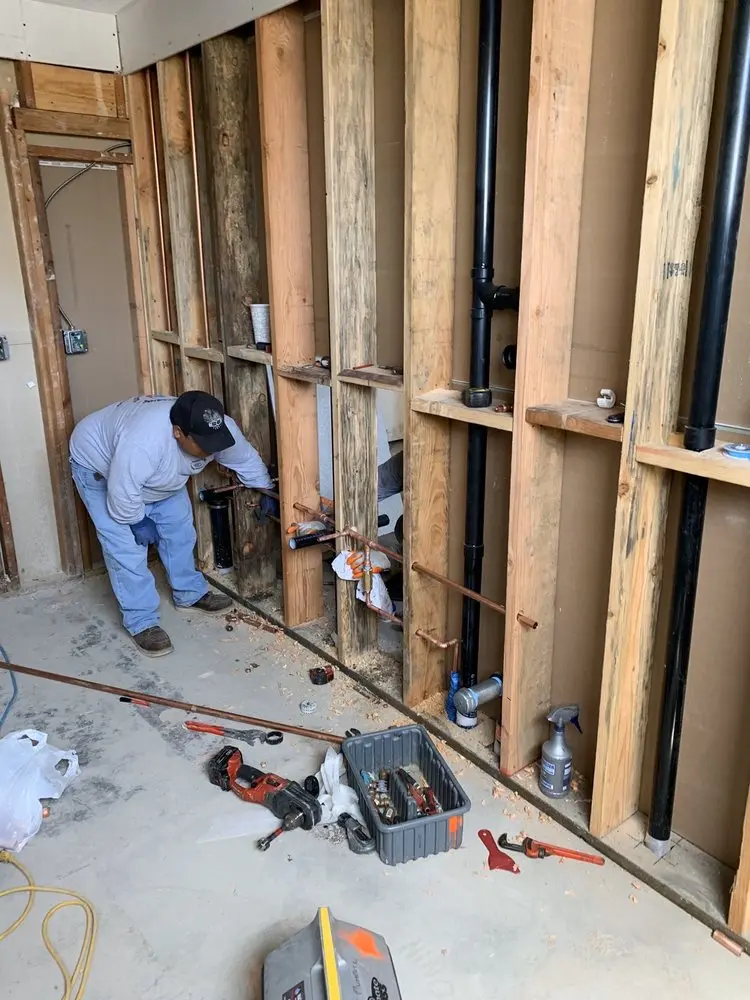 Commercial rough-in plumbing for Water Heater Replacement in Roslyn